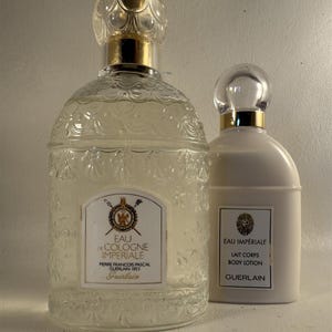 Guerlain Eau Imperiale Citrus Floral 3.4 Oz Perfume y Loción Bee Set Lote x 2