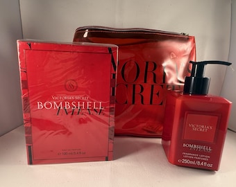Victoria's Secret Bombshell Intense Perfume & Lotion Bag Set Lot x 3