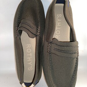 Rothy's Driver Women Shoes Flats Loafers Brand New NWOB Olive Green
