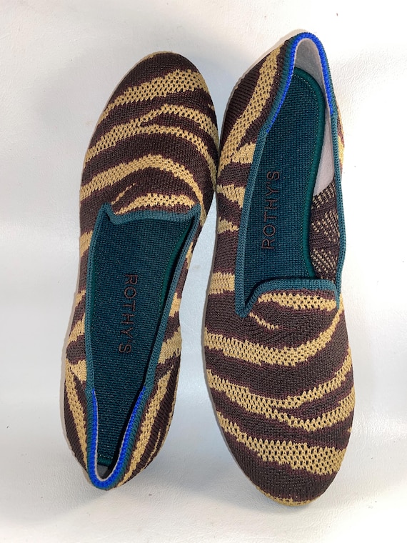 Rothy\'s Brown Slip-On Loafers with Blue Trim Rothy main image 2