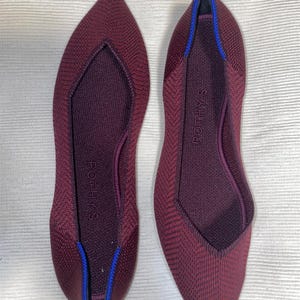 Rothy's Pointer Lined Herringbone Burgundy Women's Shoes Flats