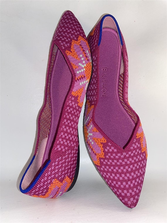 Rothy's Pointer Lotus Floral Women's Shoes Flats Loafers Slip Ons