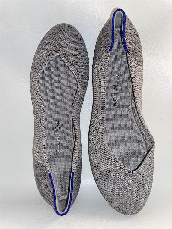 Rothy's the FLAT Metallic Silver Loafer Women's Round Toe Shoes