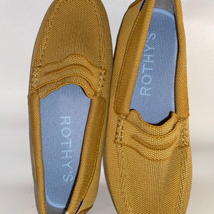 Rothy's Driver Women Shoes Flats Loafers Brand New NWOB Gold