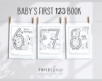 Baby Shower Guest Book Alternative: Number Coloring Book (Printable)