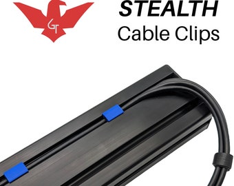 Cable Management Clip for 8020 Aluminum Extrusion | Low Profile Stealth Cable Retention | Sim Racing Concealed Wire Organizer | Stealth Clip