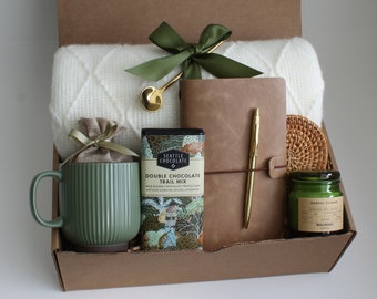 Cozy hygge gift box, Self care gift box, mothers day gift set for her mom, miss you, sending a hug, gift for colleagues
