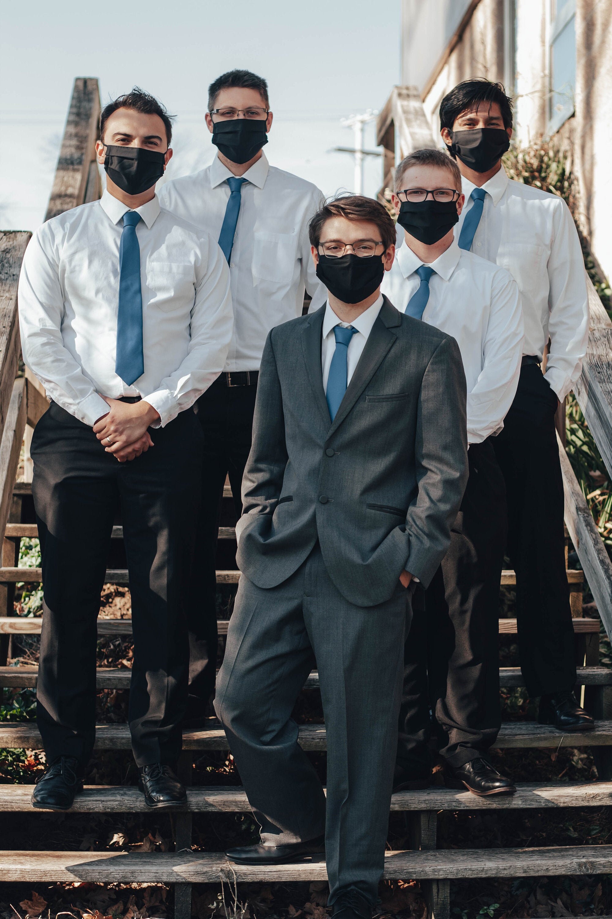 GROOM GROOMSMEN // 7 COLORS //  Wedding Bridal Party Formal Face Mask…
