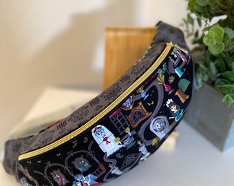 Handmade Haunted Mansion Ride Fanny Pack / Sling Crossbody Bag