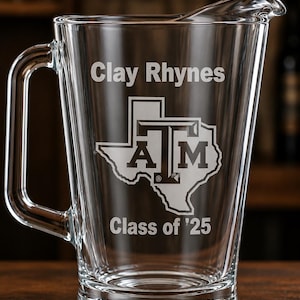 Personalized Etched 60oz Beer Pitcher