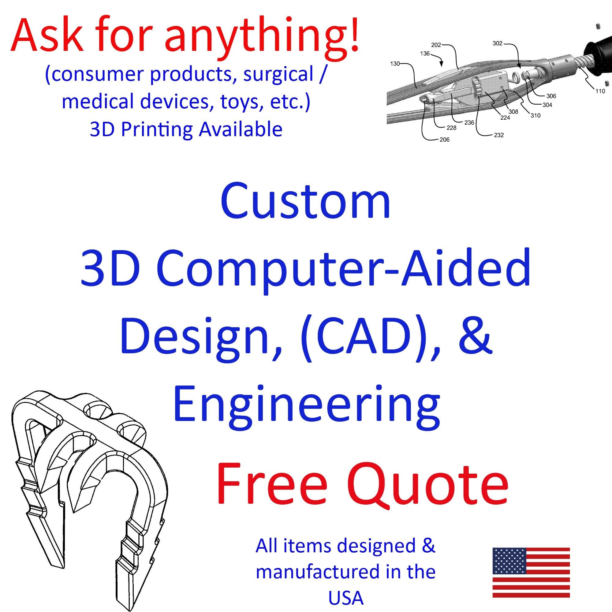 Custom 3D Computer-Aided Design (CAD) & Engineering