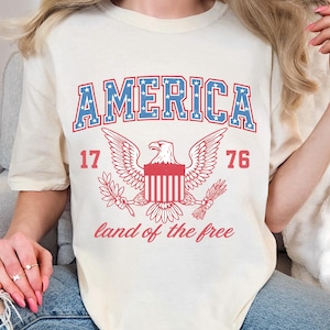 USA shirt, Summer BBQ t-shirt, Red White and Blue, America Tee, Comfort Colors® Women&#39;s 4th of July, Fourth of July Shirt T-Shirt, 1776 Tee