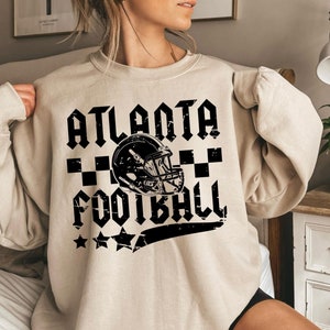Retro Grunge Atlanta Football Sweatshirt, Atlanta Football Fan Gift, Falcons Game Day T- Shirt, Falcons Hoodie, Vintage Atlanta Shirts