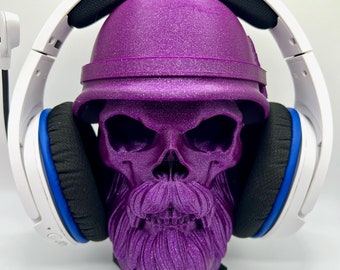 Bearded Skull Headphone Stand | 3D Printed | Bearded Skull Bust