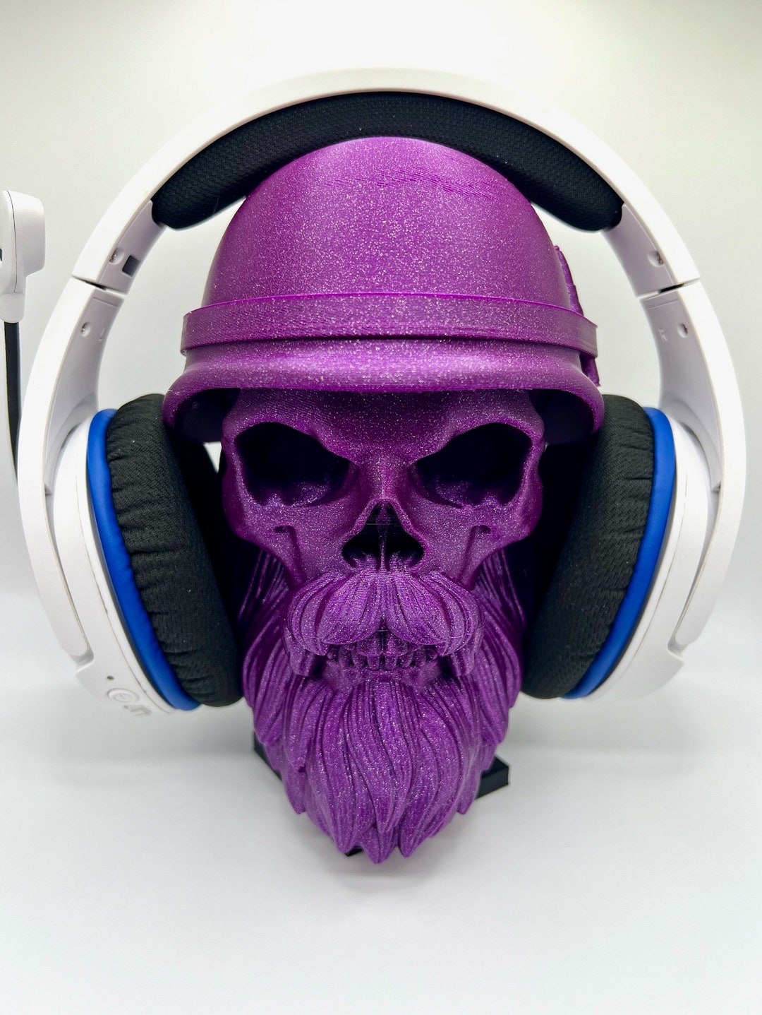Bearded Skull Headphone Stand 3D Printed
