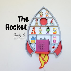 The Rocket Shelf Display!! | Compatible with Tonies | Rocket shaped Storage with Tonie Base / Speaker Holder