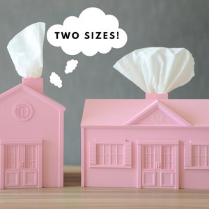 Large Pink Tissue Box House (fits rectangle sized tissues! -great gift for baby/girls room)