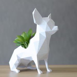 Laag poly chihuahuaplanter voor vetplant / chihuahuacactuspot