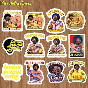 30 PCS Afroman Lemon Pound Cake Sticker, Mama's Lemon Pound Cake Sticker, Afroman Vinyl Decals