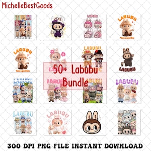50+ Labubu Bundle Png, Funny Labubu Monster Png, Cute Labubu Classic Pose Png, Trendy Labubu Clothes Gifts, Labubu Sublimation Bundle