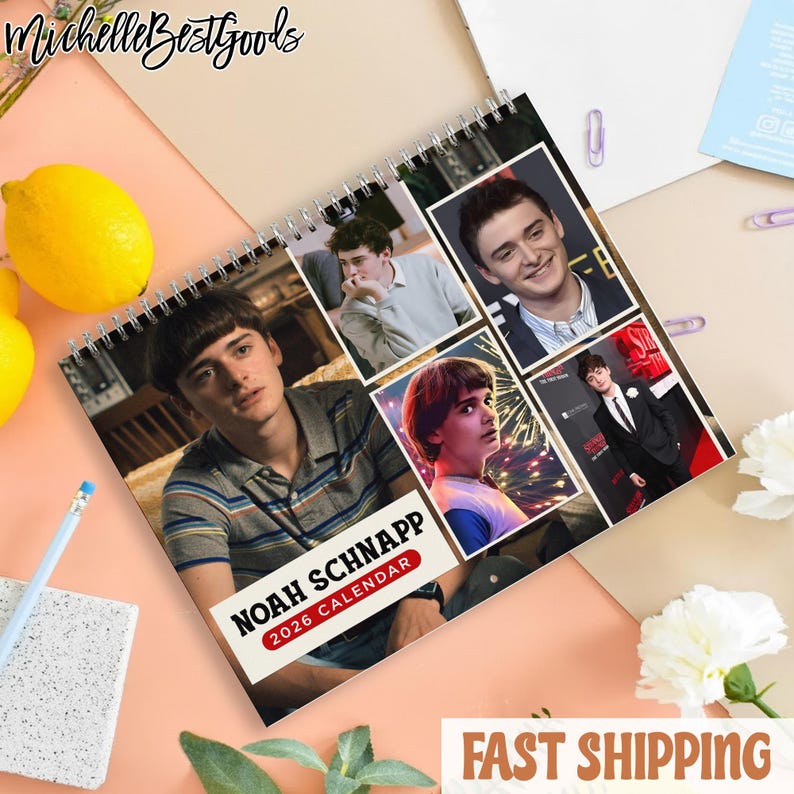 Noah Schnapp 2026 Calendar Aesthetic Fan Art Wall Calendar Teen Actor Il H3g7 