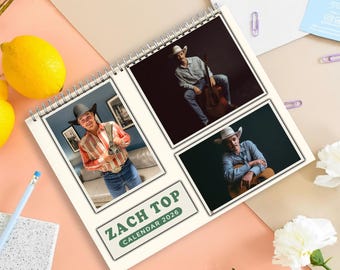 Zach Top 2026 Kalender, Country Musik Wandkalender, Western Cowboy Sänger Kalender, Country Fan Geschenk, Rustikale Landhaus Dekoration