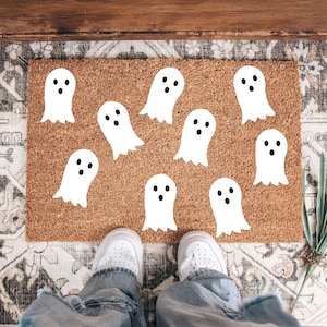 Ghost Halloween Doormat, Halloween Doormat, Pumpkin, Fall Decor, Fall Doormat, Boo Ghost Halloween Doormat, Halloween Doormat, Welcome Mat
