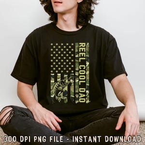 Retro Reel Cool Dad Png, Wishin&#39; I Was Fishin&#39; Png, Fishing Dad Shirt Design Png, Bass Fishing Png, Fathers Day Gift, Dad Birthday Gift Png