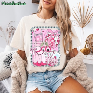 Wild Card Ocidental PNG, Design de Western Coquette Retro, Colagem Ocidental PNG, Sublimação de Cereja Ocidental Moderna, Cowgirl Country, Camisa Moderna