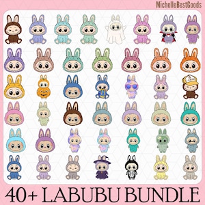 40+ Labubu Bundle Png, Funny Labubu Monster Png, Cute Labubu Classic Pose Png, Trendy Labubu Clothes Gifts, Labubu Sublimation Bundle