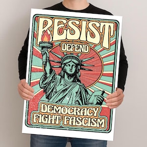 Resistance Nope To Fascism Protest Sign PRINTABLE, Anti-Trump Protest Poster Sign For March, Digital Download, Political Activist Rally Sign