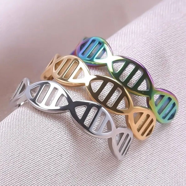 Biology Jewelry DNA Ring Science Jewelry Biology Gift Science Gift for Women Science Ring DNA Molecule Cool Science Items Unique Gift Ring