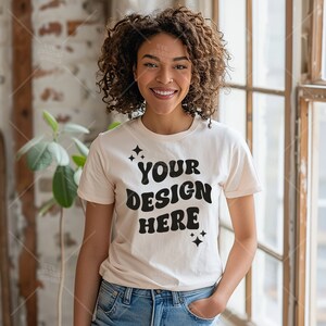 Comfort Colors C1717 White Shirt Mockup - T-shirt Mockup - White Shirt - White Comfort Color Shirt Mock - Model Mock up - tshirt mockup