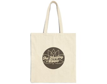 The Naughty Lotus Logo Cotton Canvas Tote Bag