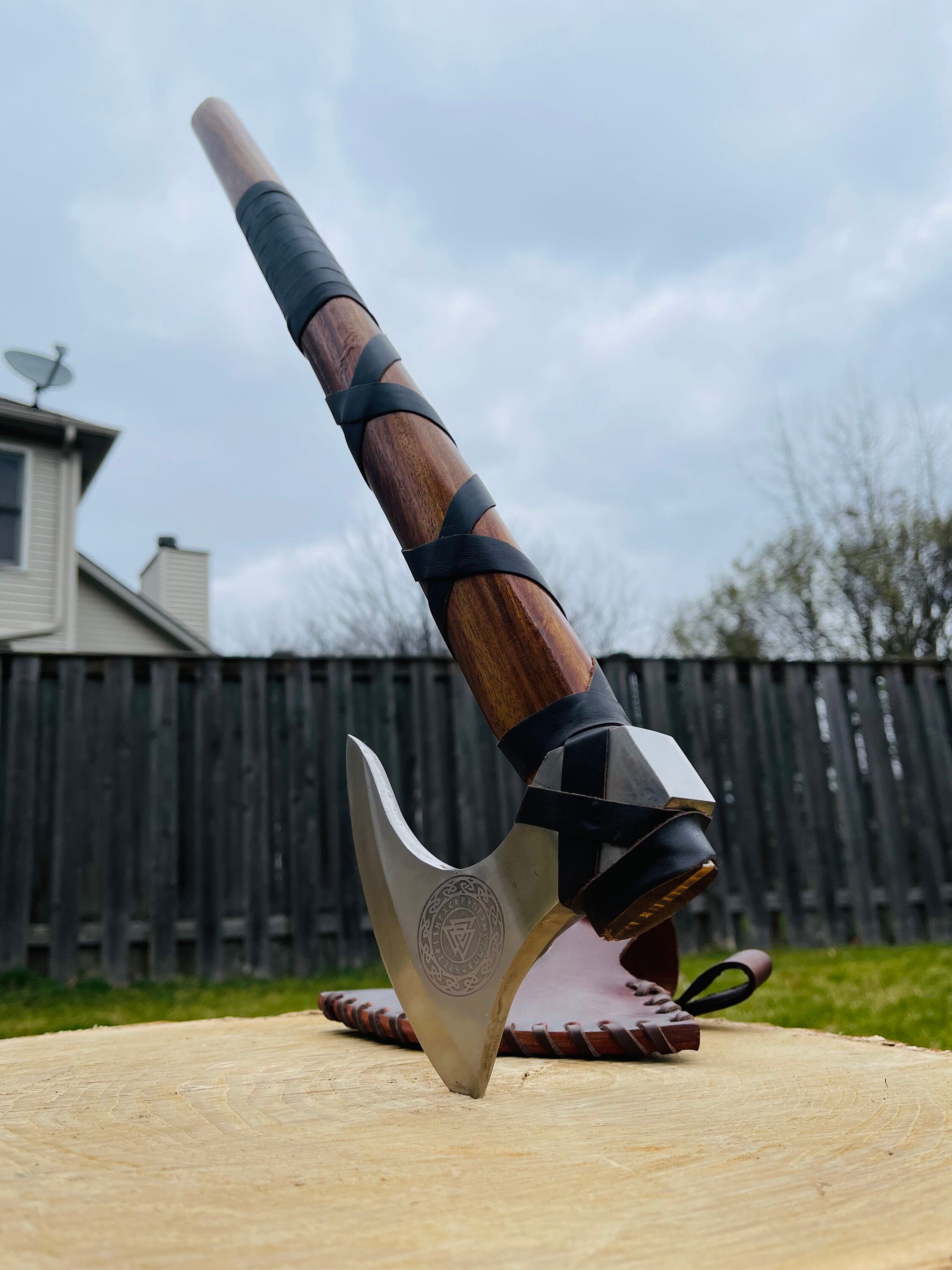 RAGNAR VIKING AXE, Hand Forged Camping Axe With Rose Wood Shaft ...