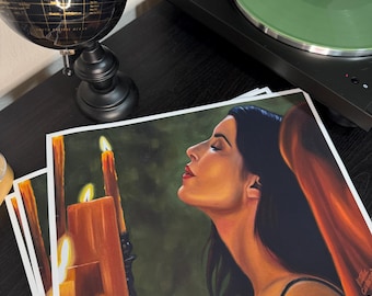 Praktische magische kunstprint | Halloween-kunstafdruk | Halloween-kunstdecoratie | Praktische magie | Woondecoraties | Heksendecoratie