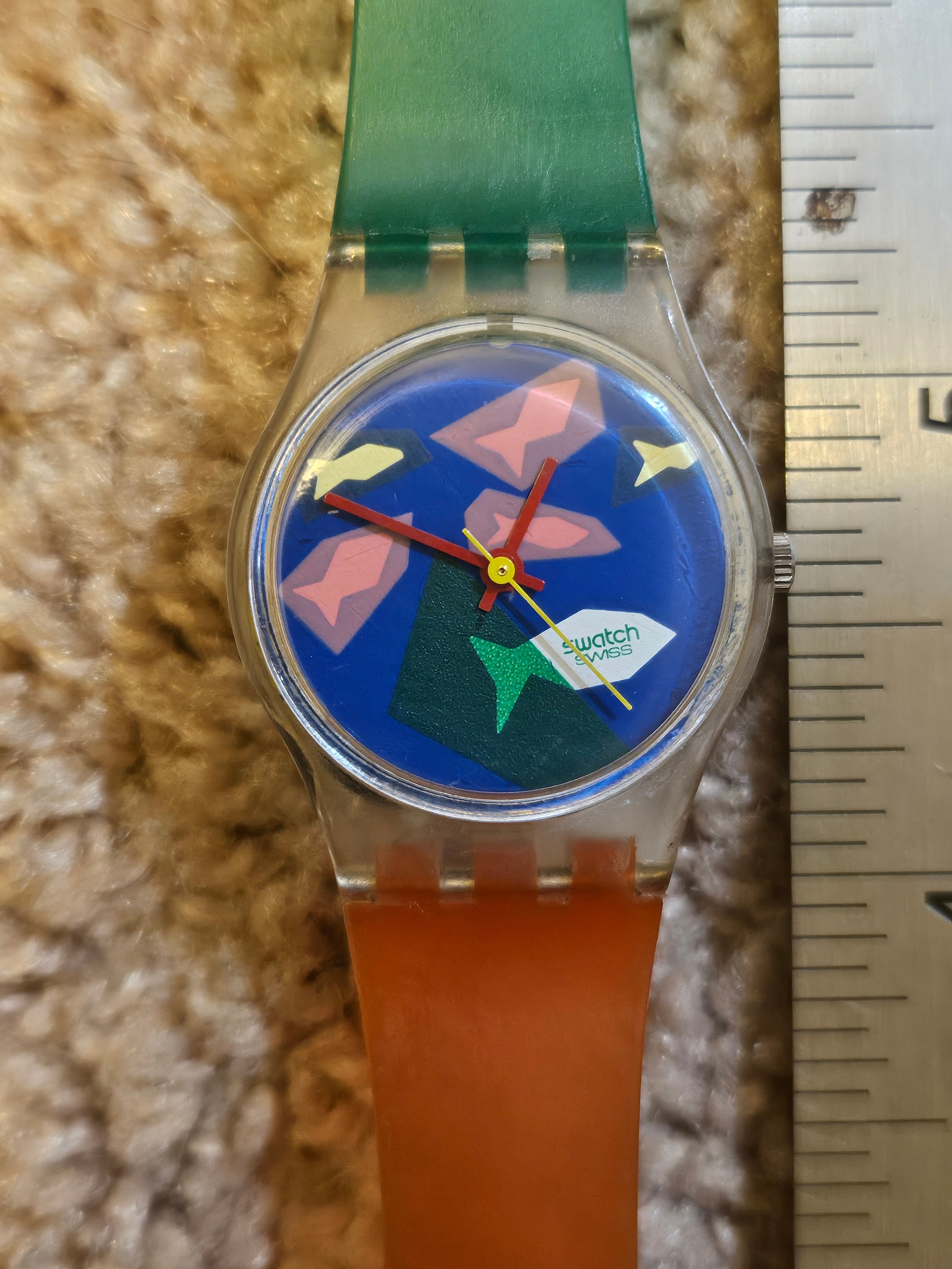 アナログ腕時計 SWATCH I LOVE YOUR FOLK FISHY FISHY Public Urethane Watch GB New Swiss Swatch I LOVE YOUR FOLK FISHY FISHY Silicone Watch
