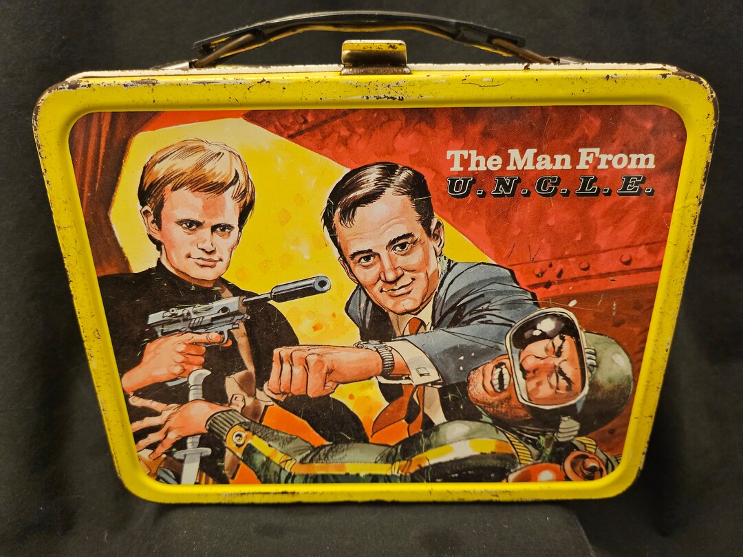 Rare 1966-vintage,the Man From Uncle Collectible Tin Lunchbox, Great ...