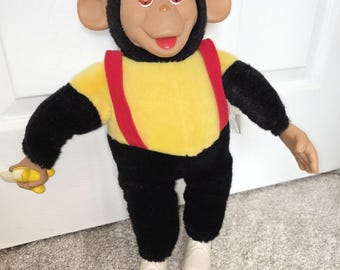 Hosung Monkey Plush Puppet Stuffed Animal Chimp Chimpanzee Rubber