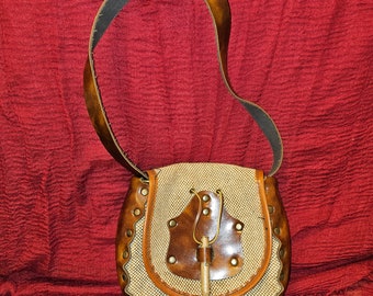 Gently Used  6x6 Boho Style Faux leather handbag