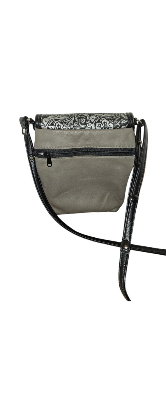 Carson Rogers Abstract Face Leather Shoulder Bag - image 6