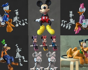 Cartoon Charaktere 3D STL Pack Getrennte Teile einfach zu montieren und zu drucken