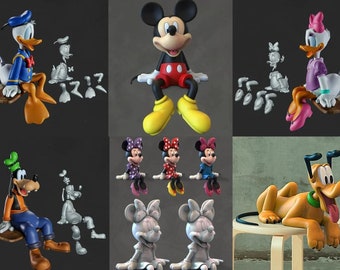 Cartoon Characters 3D STL Pack Seperated parts easy to assembly and print