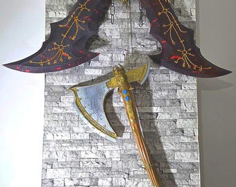 Pliki STL z God of War Kratos Leviathan Axe i Blades of Chaos – gotowe do druku 3D