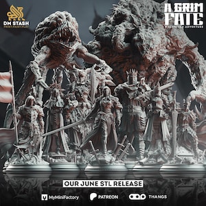 Komplettset "lll Omens Pt II: A Grim Fate" | Grim Dark-Abenteuer Lvl 13-15 | DM-Stash Miniaturen für DnD 5e & RPG-Fans!
