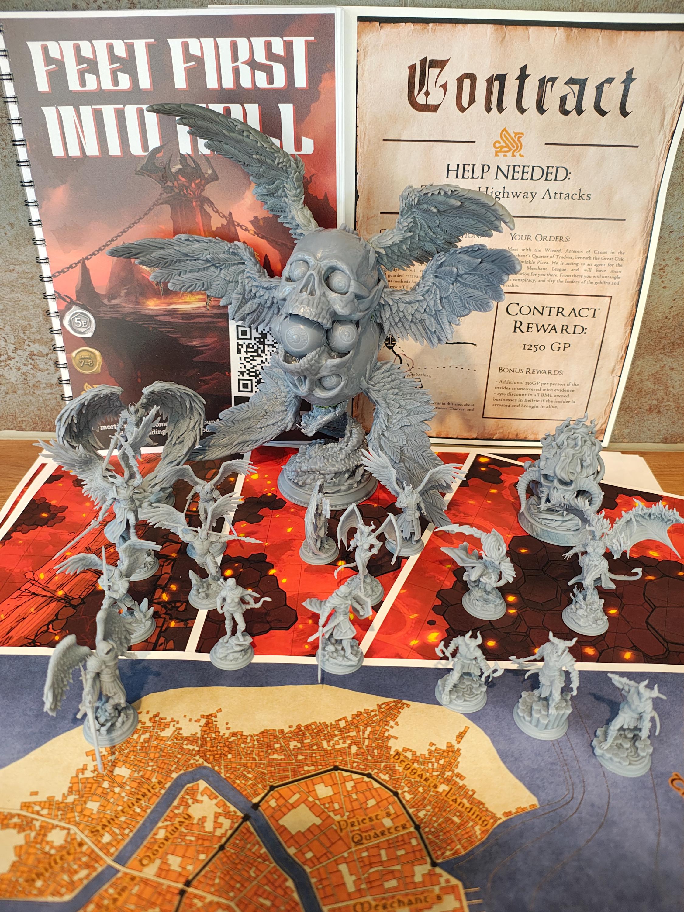 Complete set 01.2025 - Feet First Into Hell | Adventure Lvl 7–8 | DM-Stash |Miniatures|Tabletop | |DnD 5e+Adventure (printed)