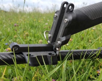 Folding, hinged control mount for the Minelab Manticore Metal Detector