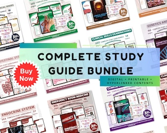 Guía de estudio para la escuela de enfermería (21 libros electrónicos, descarga digital)