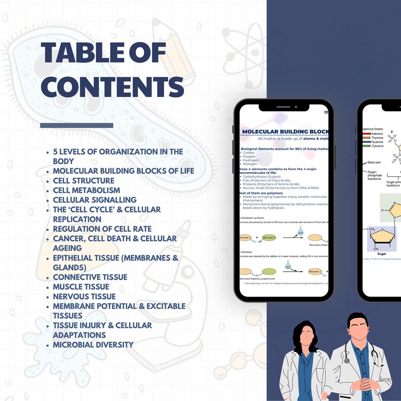 cell biology & biochemistry bundle digital download pdf file study guide nursing school notes digital print printable medical notes .jpg