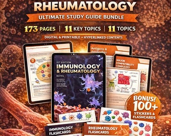 Guía de estudio de inmunología y reumatología, notas médicas (descarga digital)